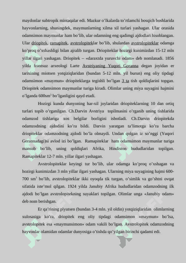 Arxeologik manbalarning antropogenez jarayonini   o’rganishdagi o’rni 4