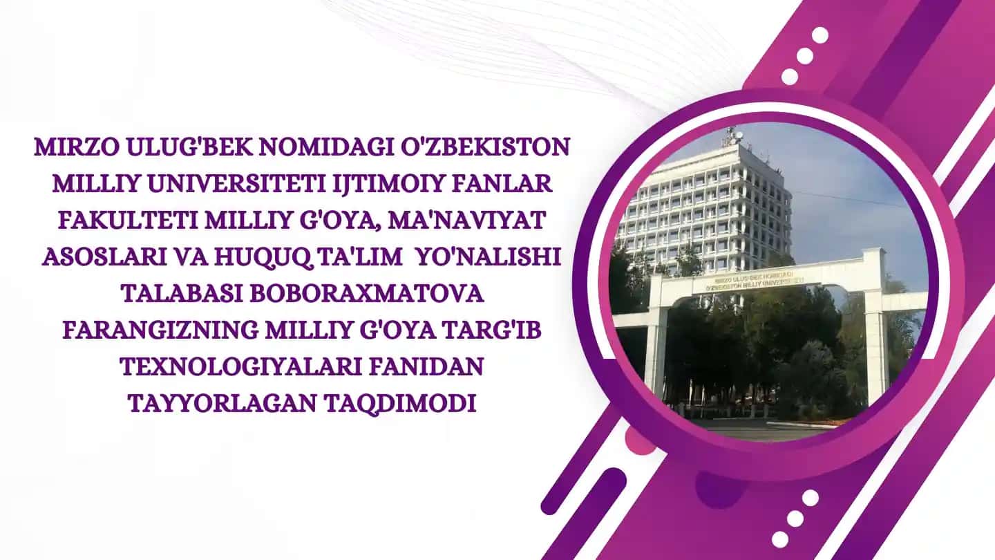 Milliy g'oya fanini pedagogik texnologiya asosida o'qitish nazariyasi