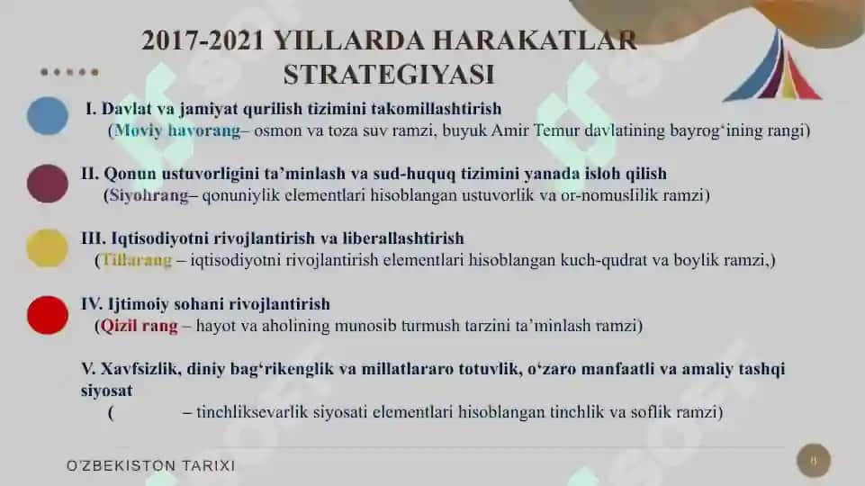 O‘zbekiston Respublikasidagi ijtimoiy o‘zgarishlar 8
