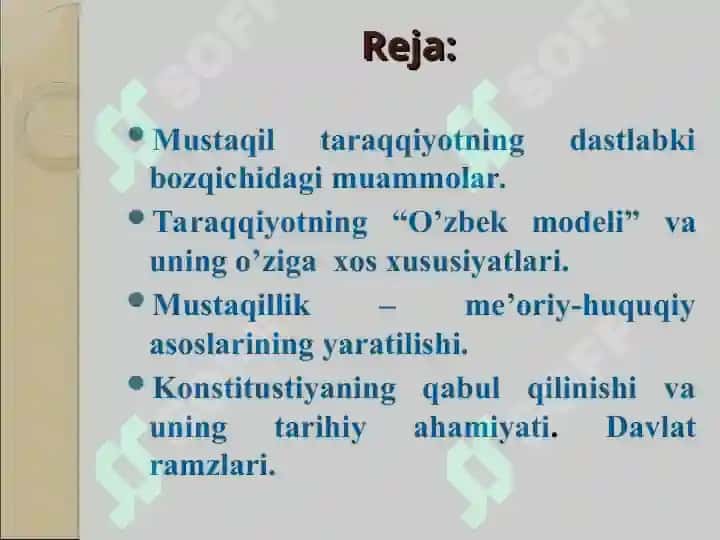 O‘zbekiston tanlagan mustaqil rivojlanish yo‘li va uning ahamiyati 2