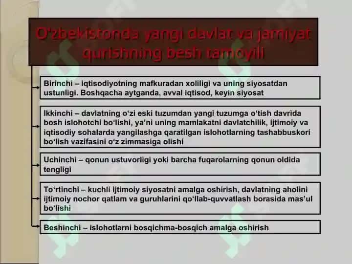 O‘zbekiston tanlagan mustaqil rivojlanish yo‘li va uning ahamiyati 6
