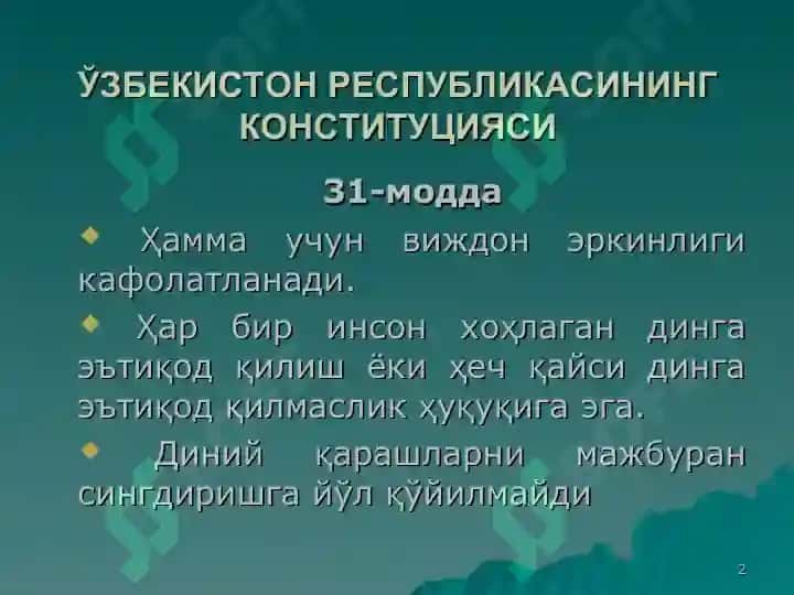 O‘zbekistonda faoliyat yurituvchi diniy tashkilotlar 2