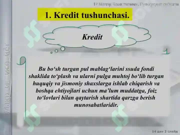 pul kredit siyosat 2