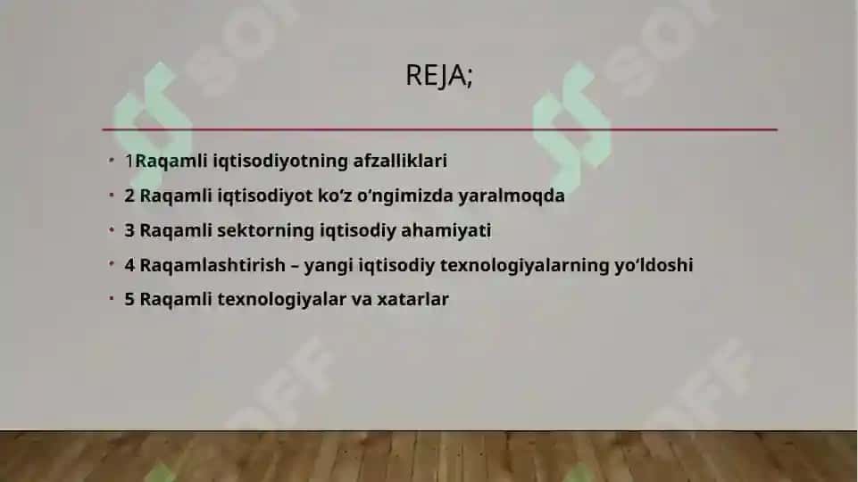 Raqamli iqtisodiyotning xususiyatlari 2