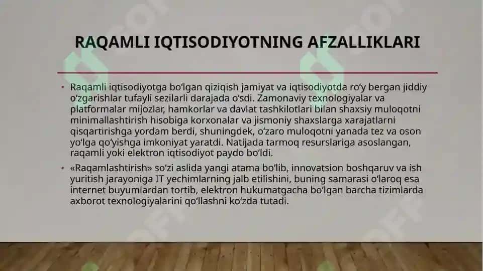 Raqamli iqtisodiyotning xususiyatlari 3