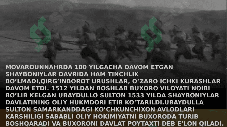 TURKISTONNING XONLIKLARGA BO’LINIB KETISHI VA UNING OQIBATLARI 7