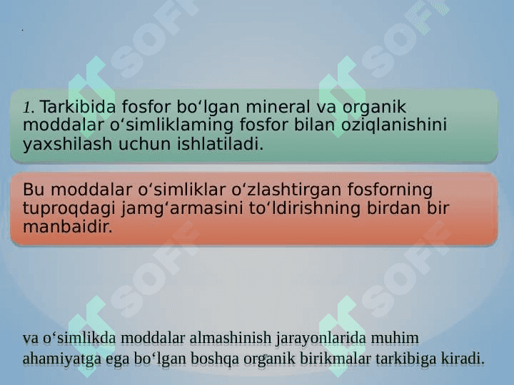 FOSFORLI OʻGʻITLAR 7