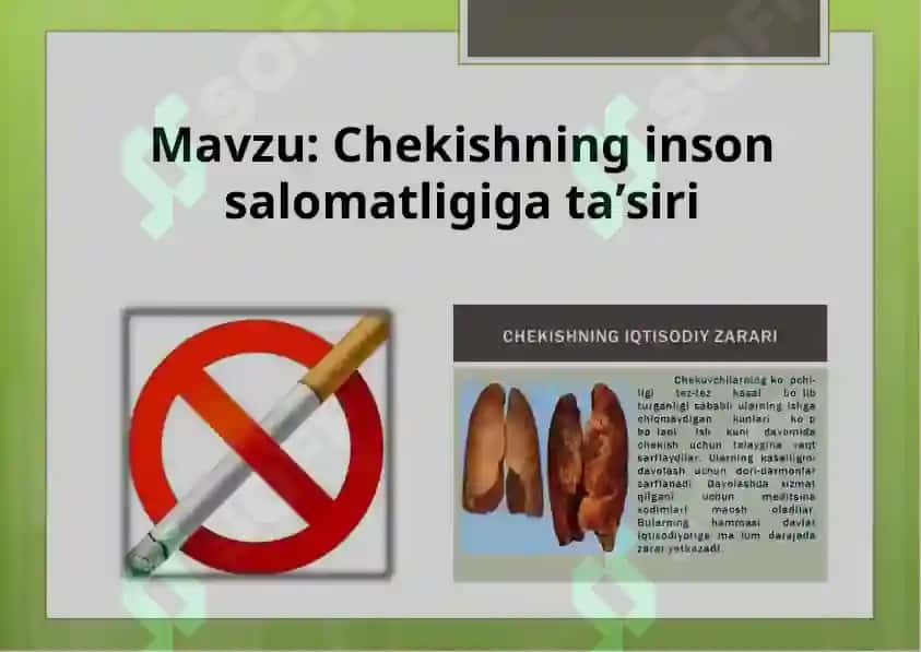 chekishning inson salomatligig taʼsiri 2