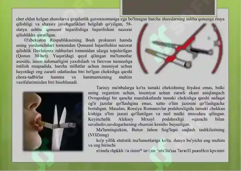 chekishning inson salomatligig taʼsiri 8
