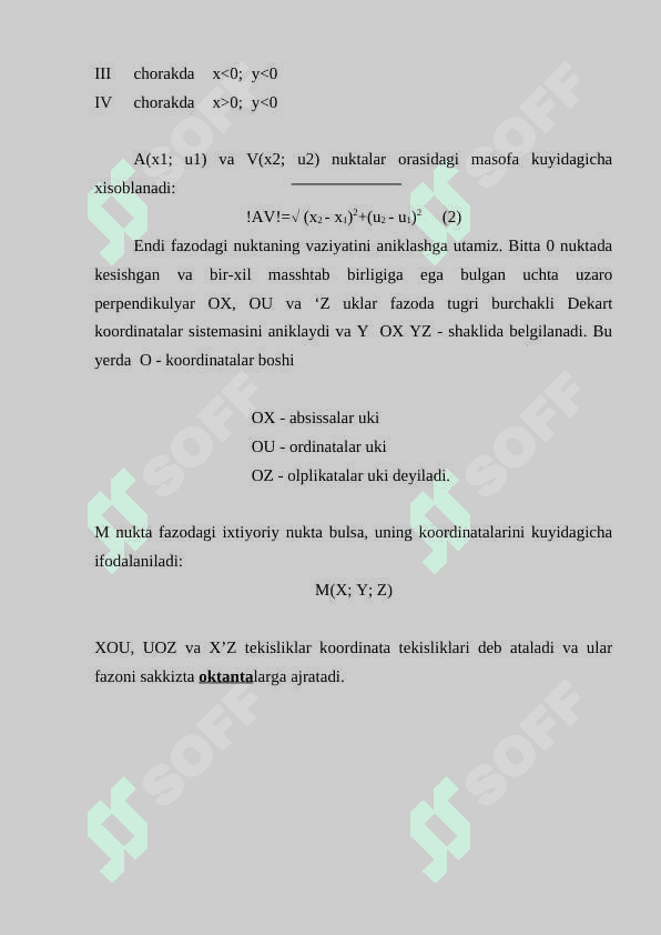 TRIGANOMETRIYA ELEMENTLARI. BURCHAK SINUSI COSINUSI TANGINISI VA COTANGINISI, TRIGONOMETRIK IFODALARNI SODDALASHTIRISH. TRIGONOMETRIK TENGLAMA VA TENGSIZLIKLAR. TRIGONOMETRIK FUNKSIYALAR 4