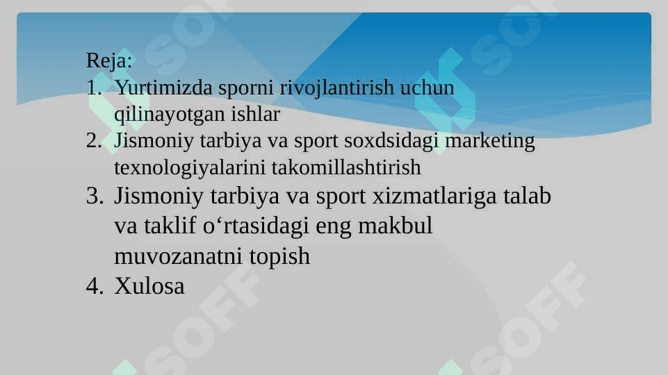 Jjismoniy tarbiya va sport marketinggi strategiyasi 2