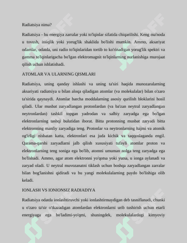 Radioaktiv nurlanish va uning turlari(alfa,beta, gamma) 2