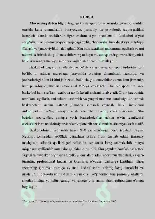 Basketbol oyinida shug'ullanuvchilarning oyin texnikasini takomillashtirish va mahoratini oshirish 3