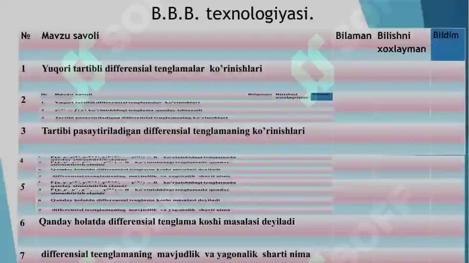 Yuqori tartibli differentsial tenglamalar 4