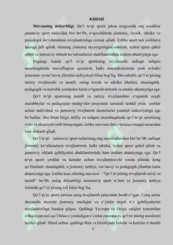 Qo’l to’pining rivojlanish tarix va  tasnifi 3
