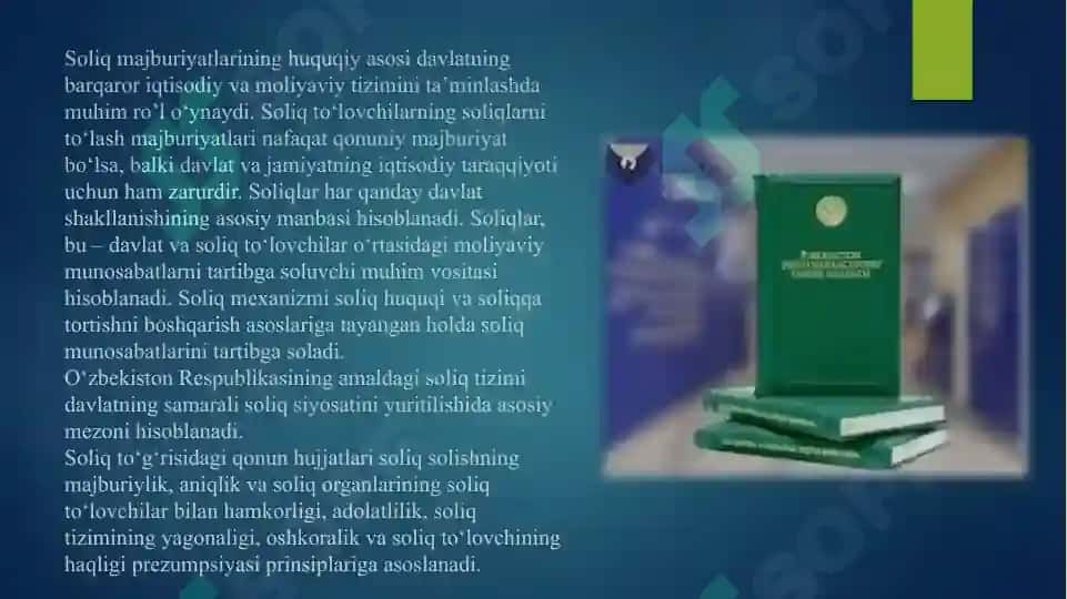 SOLIQ MAJBURIYATLARINING HUQUQIY ASOSI 3