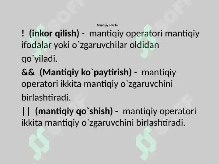 Mantiqiy dasturlash texnologiyasi 6