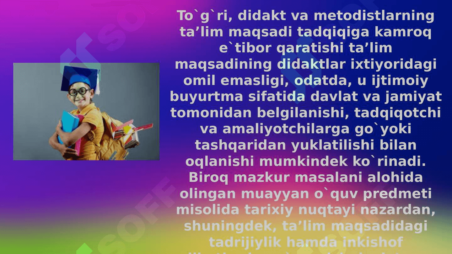 O’qitish jarayoni yaxlit tizim sifatida 4