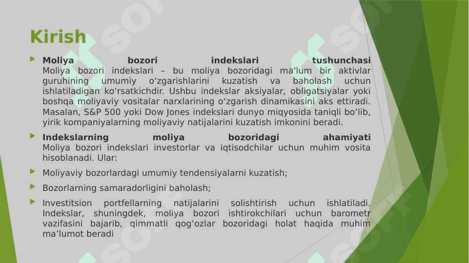 Moliya bozori indekslari 3