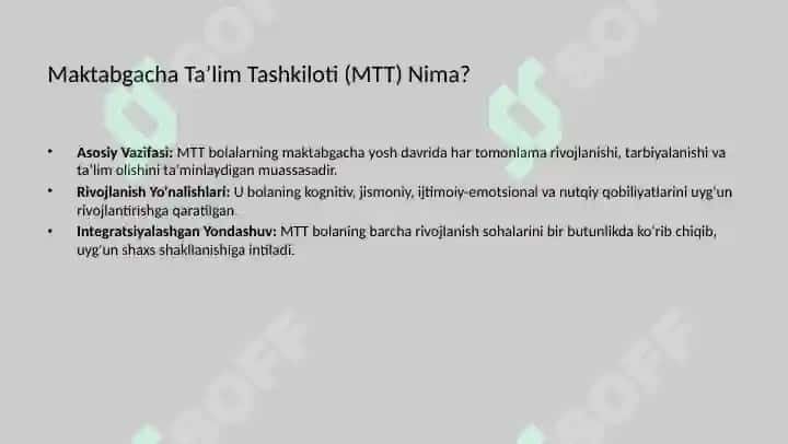 Maktabgacha ta’lim tashkilotining missiyasi va O’zbekistonda Maktabgacha ta’lim tashkilotining asosiy maqsadlari mohiyati 3