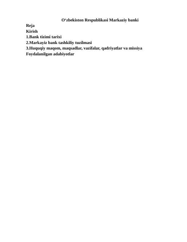 Oʻzbekiston Respublikasi Markaziy banki