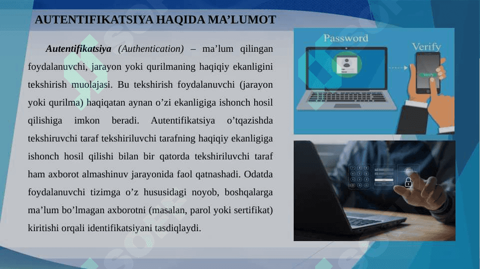 Biometrik parametrlarga asoslangan autentifikatsiya taxlili 3