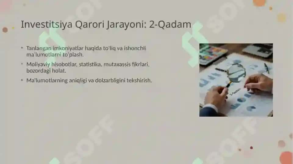 Investitsion qarorlarni qabul qilish 8