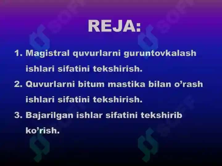 Bajarilgan ishlar sifatini tekshirish 2