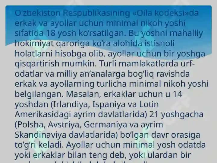 NIKOH OLDI OMILLARI XUSUSIYATLARI 8