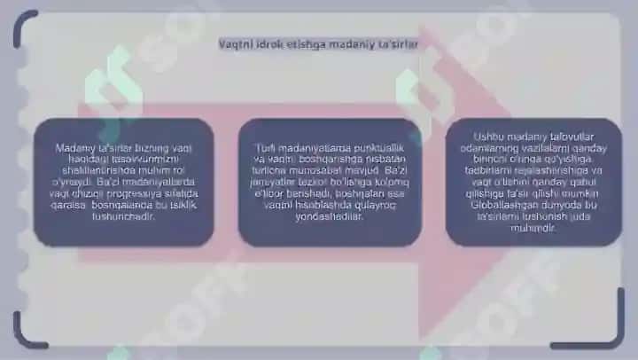 Vaqtni idrok qilish 5