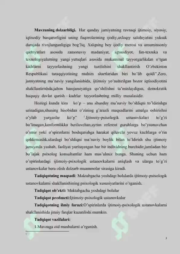 Hozirgi zamon psixologiyasida testning dolzarb muammosi. 3