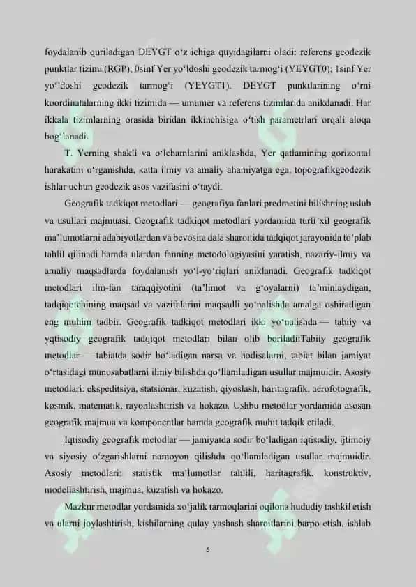 III- RAZRYADLI TRIANGULYATSIYA TO’RINI QAYTA ISHLASH  VA ULARNI HISOBLASH USULLARI. PARAMETRIK VA KORRELATLAR USULI 6