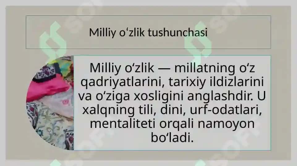 Milliy o‘zlikni anglash jarayonida etnomadaniyatning o‘rni. 4