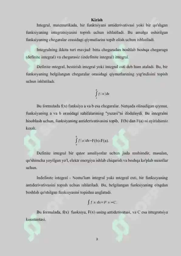 Integrallarni taqribiy hisoblash usullari.  To’gri to’rtburchak, trapetsiya usullari. 3