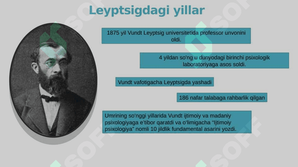 V.Vundt tomonidan ongning tasniflanishi 3