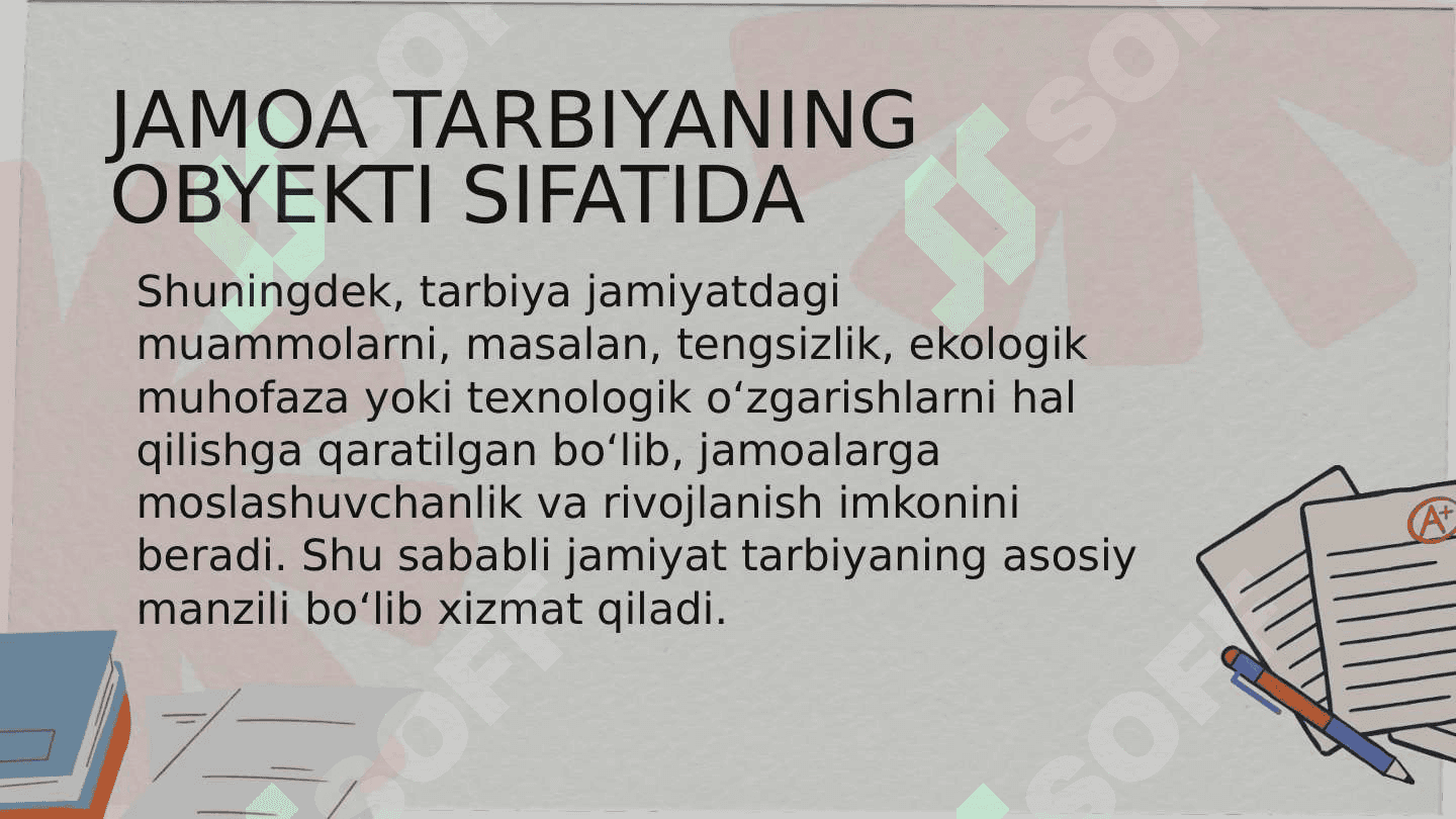 Jamoa tarbiya obekti va subekti sifatida 4