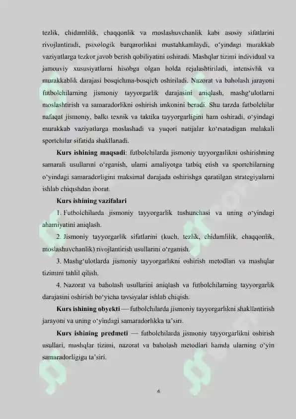 Futbolchilarni  tayyorlashda jismoniy tayyorgarlik usullari. 4