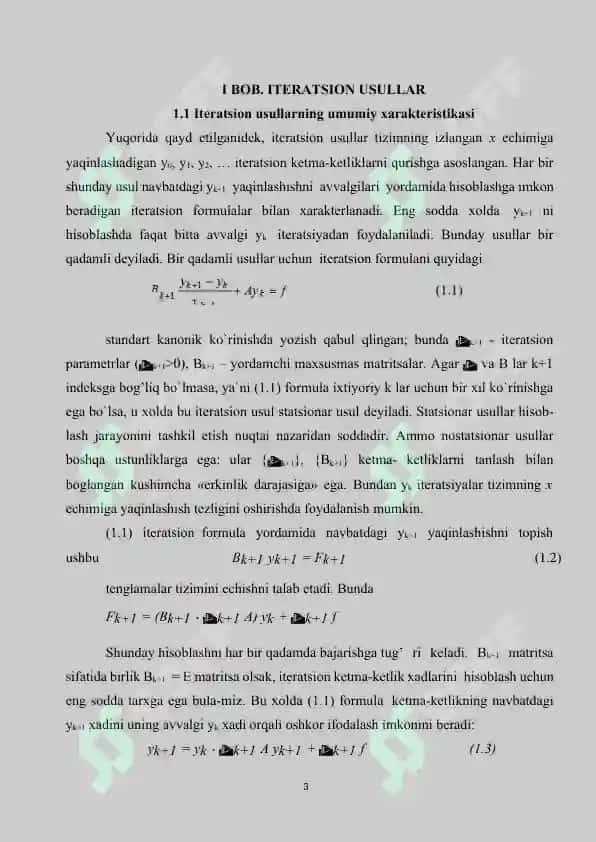 Chiziqsiz tenglamalarni yechishning oddiy iteratsiya usuli 3