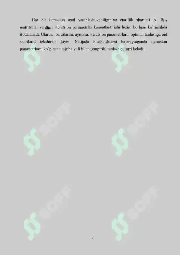 Chiziqsiz tenglamalarni yechishning oddiy iteratsiya usuli 5