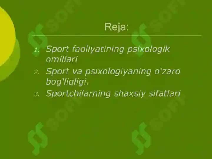 Sport faoliyatining psixologik jihatlari 2