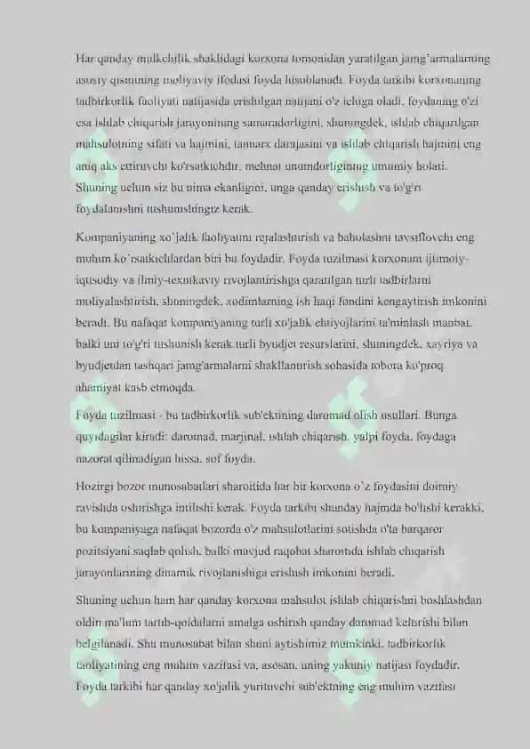 Foydaning ishlatilishini tahlili 3
