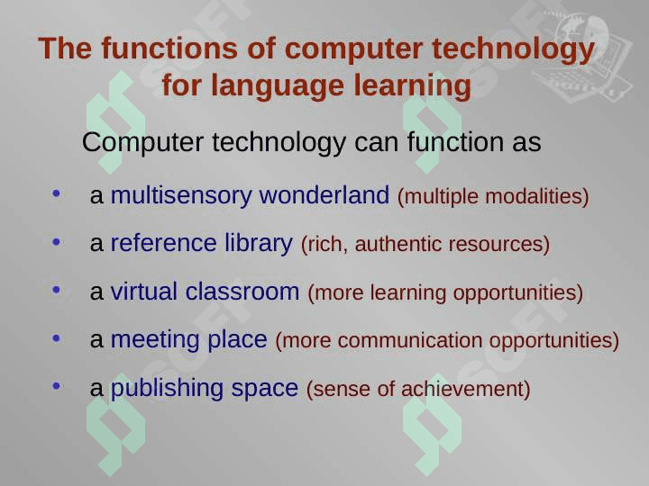 THE COMPUTERS PROGRAMMES FOR TEACHING LANGUAGE 6