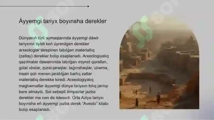 6-klass. 1-tema. Áyyemgi tarıyxtıń baslanıwı 3