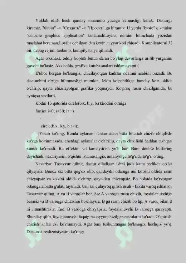C++ DA GARFIKA BILAN ISHLASH 3