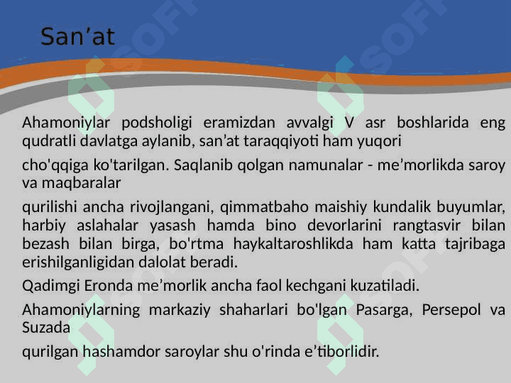 Qadimgi Eronda adabiyot, madaniyat, sanat va ta`lim 2