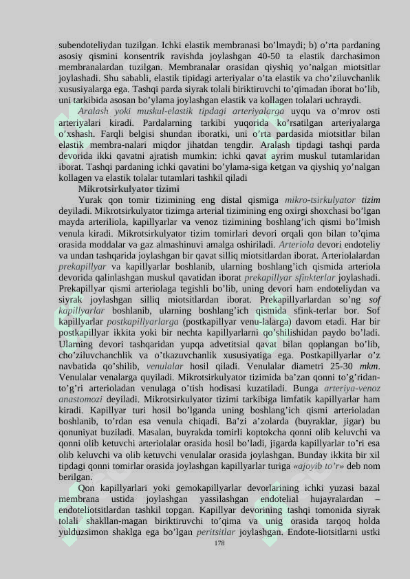 «QON-TOMIRLAR TIZIMINING UMUMIY ANATOMIYASI. YURAK, KICHIK QON AYLANISH DOIRASI». 3