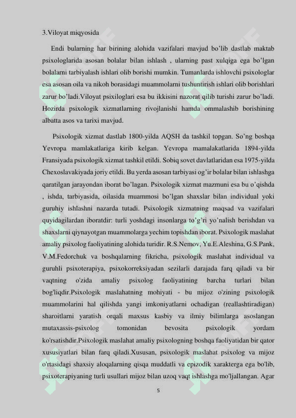 Konsultativ psixologiya psixologik xizmatning yirik yo’nalish psixologik maslahatni tadqiq etuvchi zamonaviy fan yo’nalishi sifatida 5