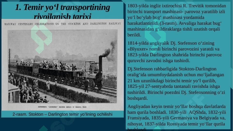 TRANSPORT VOSITALARI RIVOJLANISH BOSQICHLARI 5