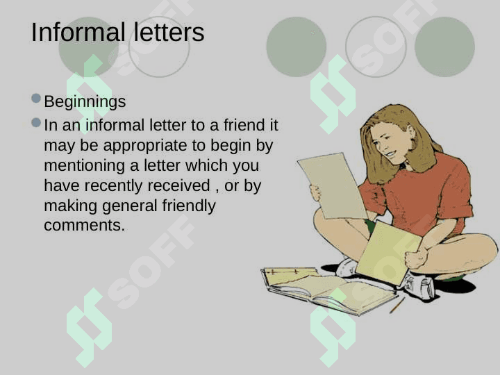 Writing Informal (Friendly) Letters 3