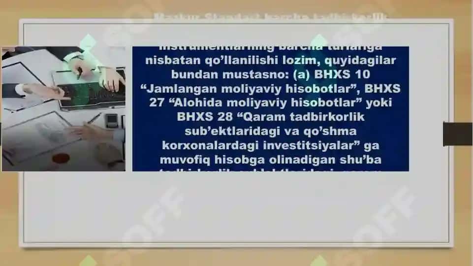 Moliyaviy instrumentlar tan olish va baholash 2
